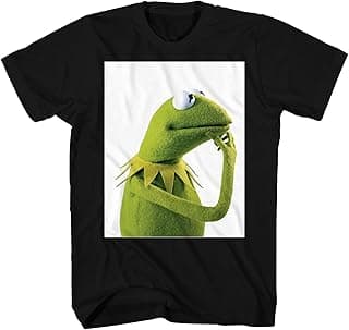 Disney The Muppets Kermit The Frog Thinking Pondering Meme Adult T-Shirt