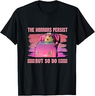 The Horrors Persist But So Do I Hamster Meme Lover Halloween T-Shirt.